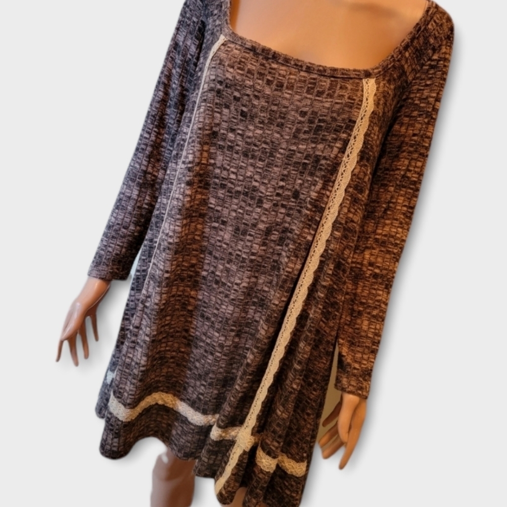 Easel cute Cottagecore dress, light purple/ gray